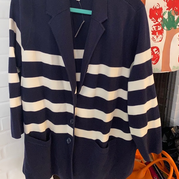 NWT Talbots striped cardigan - Picture 2 of 7